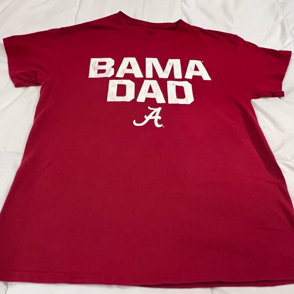 Bama Dad university of Alabama Men’s Medium Red Tee T shirt